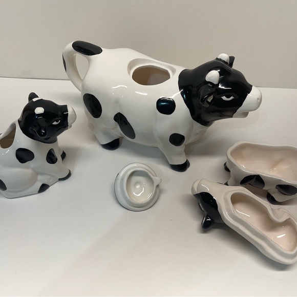 VTG. CARDIA MILK COW TEA/COFFEE SUGAR, CREAMER SET - Picture 5 of 16